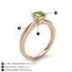 5 - Kyle 6.50 mm Round Peridot Solitaire Engagement Ring 