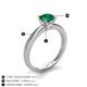 5 - Kyle 6.00 mm Round Emerald Solitaire Engagement Ring 
