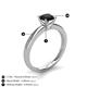5 - Kyle 6.00 mm Round Black Diamond Solitaire Engagement Ring 