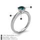 5 - Kyle 6.50 mm Round London Blue Topaz Solitaire Engagement Ring 
