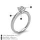 5 - Kyle 6.50 mm Round Forever Brilliant Moissanite Solitaire Engagement Ring 