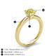 5 - Kyle 6.00 mm Round Yellow Diamond Solitaire Engagement Ring 