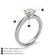 5 - Kyle 6.00 mm Round Opal Solitaire Engagement Ring 