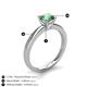 5 - Kyle 6.50 mm Round Lab Created Alexandrite Solitaire Engagement Ring 