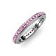 4 - Caitlin 1.60 mm Pink Sapphire Eternity Band 
