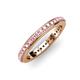 4 - Caitlin 1.60 mm Pink Tourmaline Eternity Band 