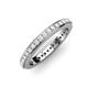 4 - Caitlin 1.60 mm White Sapphire Eternity Band 