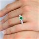 3 - Emilia 6.00 mm Princess Cut Lab Created Emerald Solitaire Engagement Ring 