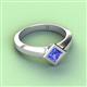 4 - Emilia 6.00 mm Princess Cut Tanzanite Solitaire Engagement Ring 