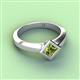 4 - Emilia 6.00 mm Princess Cut Peridot Solitaire Engagement Ring 