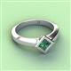 4 - Emilia 6.00 mm Princess Cut Lab Created Alexandrite Solitaire Engagement Ring 