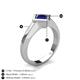 6 - Emilia 6.00 mm Princess Cut Lab Created Blue Sapphire Solitaire Engagement Ring 