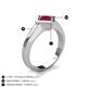6 - Emilia 6.00 mm Princess Cut Lab Created Ruby Solitaire Engagement Ring 