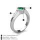 6 - Emilia 6.00 mm Princess Cut Lab Created Emerald Solitaire Engagement Ring 