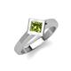 5 - Emilia 6.00 mm Princess Cut Peridot Solitaire Engagement Ring 