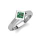 5 - Emilia 6.00 mm Princess Cut Lab Created Alexandrite Solitaire Engagement Ring 