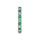 6 - Laida 3.00 mm Emerald and Lab Grown Diamond Eternity Band 
