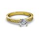 3 - Cael Classic 1.00 ct IGI Certified Lab Grown Diamond Round (6.50 mm) Solitaire Engagement Ring 