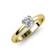 4 - Alaya Signature 6.50 mm Round Forever Brilliant Moissanite 8 Prong Solitaire Engagement Ring 