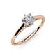 4 - Verena 1.00 ct IGI Certified Lab Grown Diamond Round (6.50 mm) Solitaire Engagement Ring 