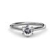 1 - Verena 6.50 mm Round Forever One Moissanite Solitaire Engagement Ring 