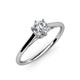 4 - Verena 6.50 mm Round Forever One Moissanite Solitaire Engagement Ring 