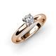 3 - Bianca 1.00 ct IGI Certified Lab Grown Diamond Round (6.50 mm) Solitaire Engagement Ring 