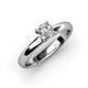 3 - Bianca 1.00 ct IGI Certified Lab Grown Diamond Round (6.50 mm) Solitaire Engagement Ring 