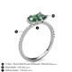 5 - Zahara 9x6 mm Pear and 7x5 mm Emerald Cut Lab Created Alexandrite 2 Stone Duo Ring 