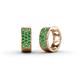 1 - Anais Green Garnet Hoop Earrings 