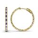 1 - Melissa 1.56 ctw (2.00 mm) Inside Outside Round Iolite and Natural Diamond Eternity Hoop Earrings 