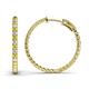 1 - Melissa 1.80 ctw (2.00 mm) Inside Outside Round Yellow Sapphire and Natural Diamond Eternity Hoop Earrings 