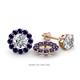 1 - Serena 0.69 ctw (2.00 mm) Round Blue Sapphire Jackets Earrings 