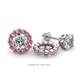 1 - Serena 0.48 ctw (2.00 mm) Round Pink Tourmaline Jackets Earrings 