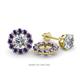 1 - Serena 0.48 ctw (2.00 mm) Round Iolite Jackets Earrings 
