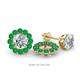 1 - Serena 0.55 ctw (2.00 mm) Round Emerald Jackets Earrings 