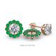 1 - Serena 0.55 ctw (2.00 mm) Round Emerald Jackets Earrings 