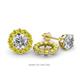 1 - Serena 0.66 ctw (2.00 mm) Round Yellow Sapphire Jackets Earrings 
