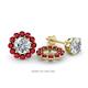 1 - Serena 0.69 ctw (2.00 mm) Round Ruby Jackets Earrings 