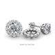 1 - Serena 0.69 ctw (2.00 mm) Round White Sapphire Jackets Earrings 