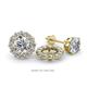 1 - Serena 0.66 ctw (2.00 mm) Round Natural Diamond Jackets Earrings 