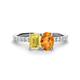 1 - Galina 7x5 mm Emerald Cut Yellow Sapphire and 8x6 mm Oval Citrine 2 Stone Duo Ring 