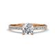 1 - Aurin 6.50 mm Round Forever Brilliant Moissanite and Diamond Engagement Ring 