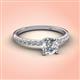 3 - Aurin 6.50 mm Round Forever Brilliant Moissanite and Diamond Engagement Ring 