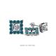 1 - Serena Blue Diamond Jacket Earrings 