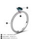 6 - Aurin 7x5 mm Oval London Blue Topaz and Round Diamond Engagement Ring 