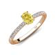 5 - Aurin 7x5 mm Oval Yellow Sapphire and Round Diamond Engagement Ring 