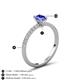 6 - Aurin 7x5 mm Oval Tanzanite and Round Diamond Engagement Ring 