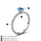 6 - Aurin 7x5 mm Oval Blue Topaz and Round Diamond Engagement Ring 