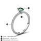 6 - Aurin 7x5 mm Oval Lab Created Alexandrite and Round Diamond Engagement Ring 